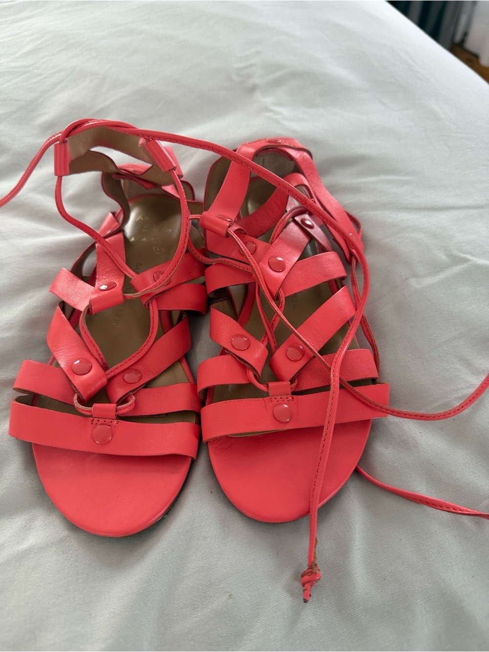Banana Republic Coral Strappy Lace-Up Sandals